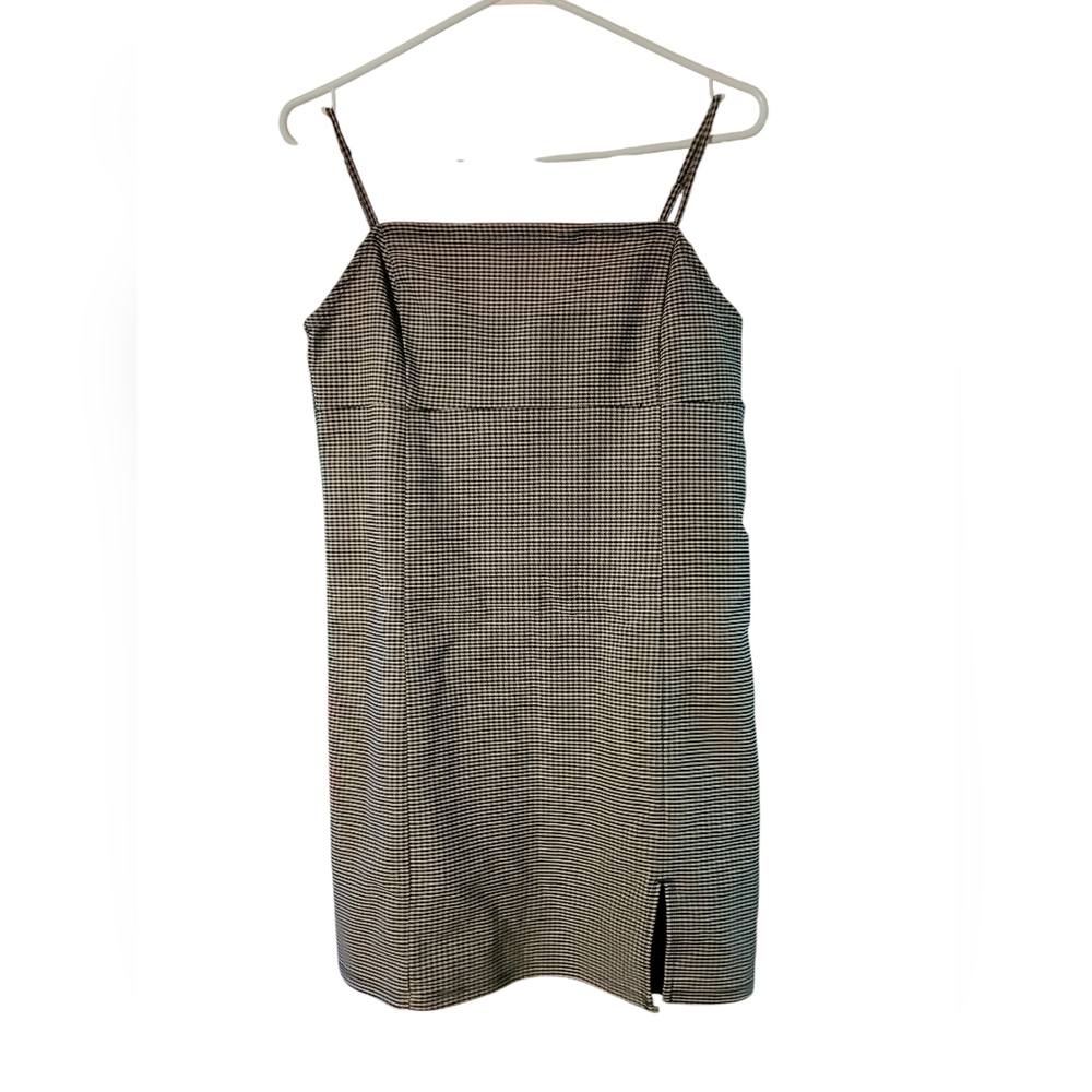 Strappy Checkered Mini Dress by Garage- Size L